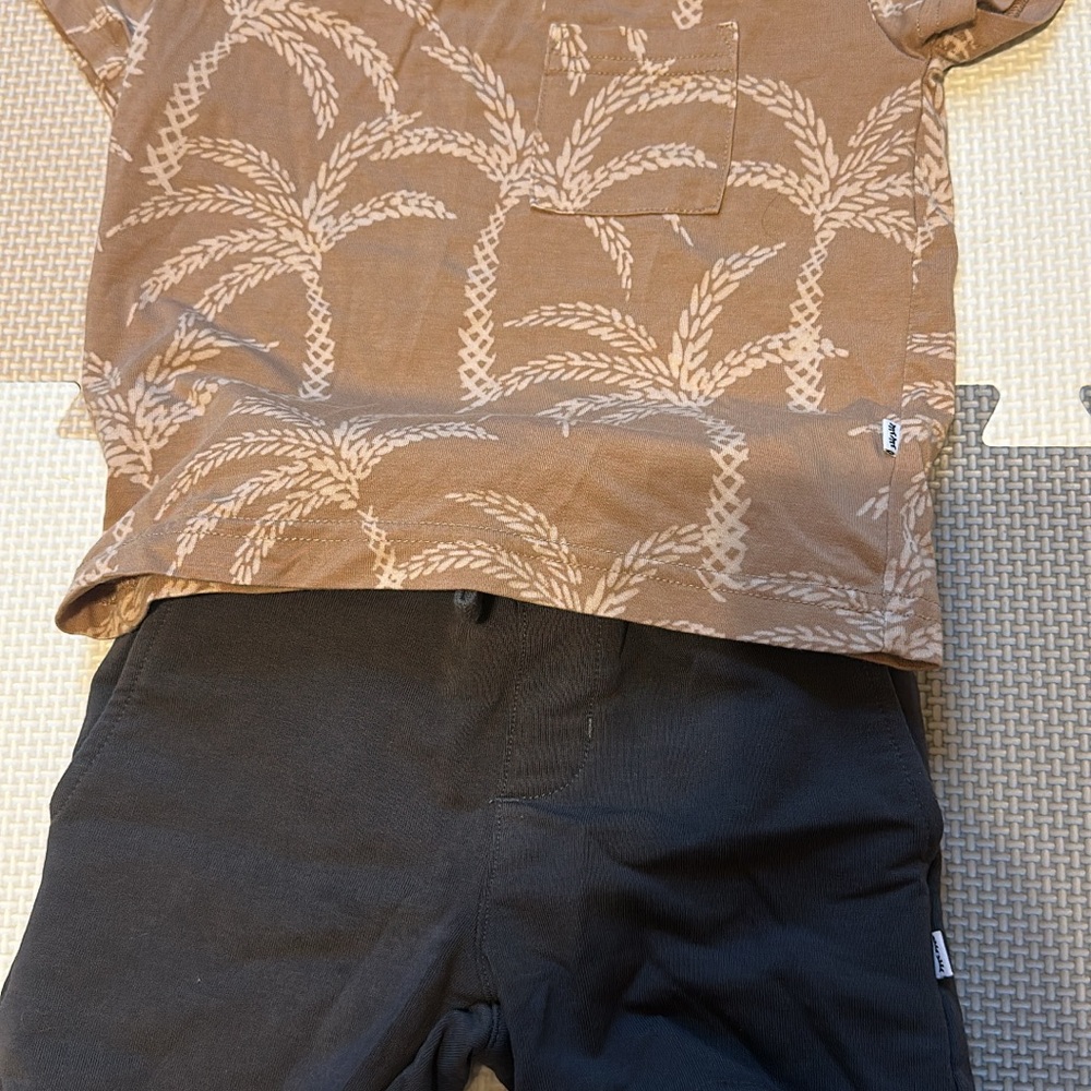 Little Sleepies PLAY Sandy Palms Shirt & LS Chino Shorts - SET
